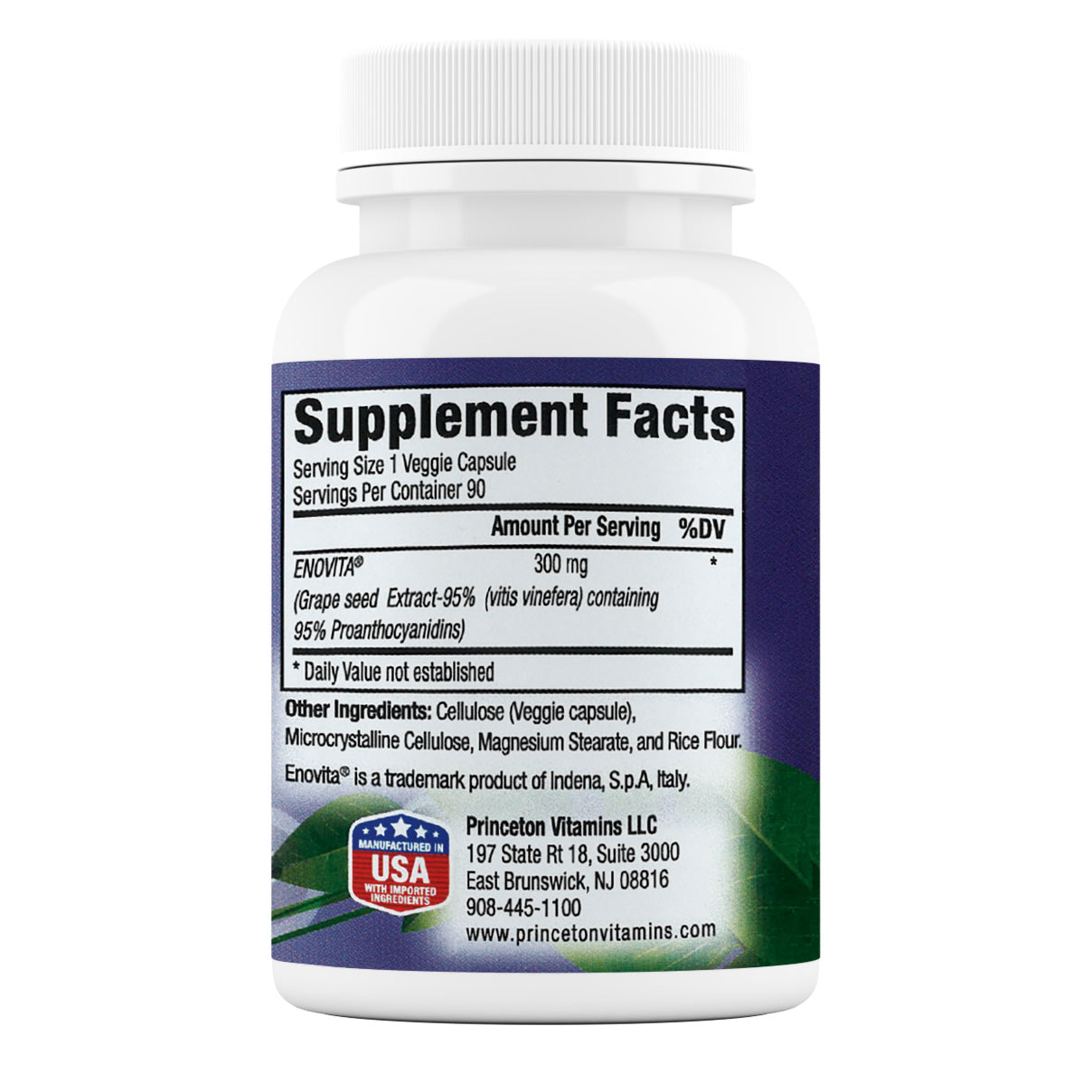 Grape Seed Extract- 95% with ENOVITA®, 300mg 90 Veg Caps