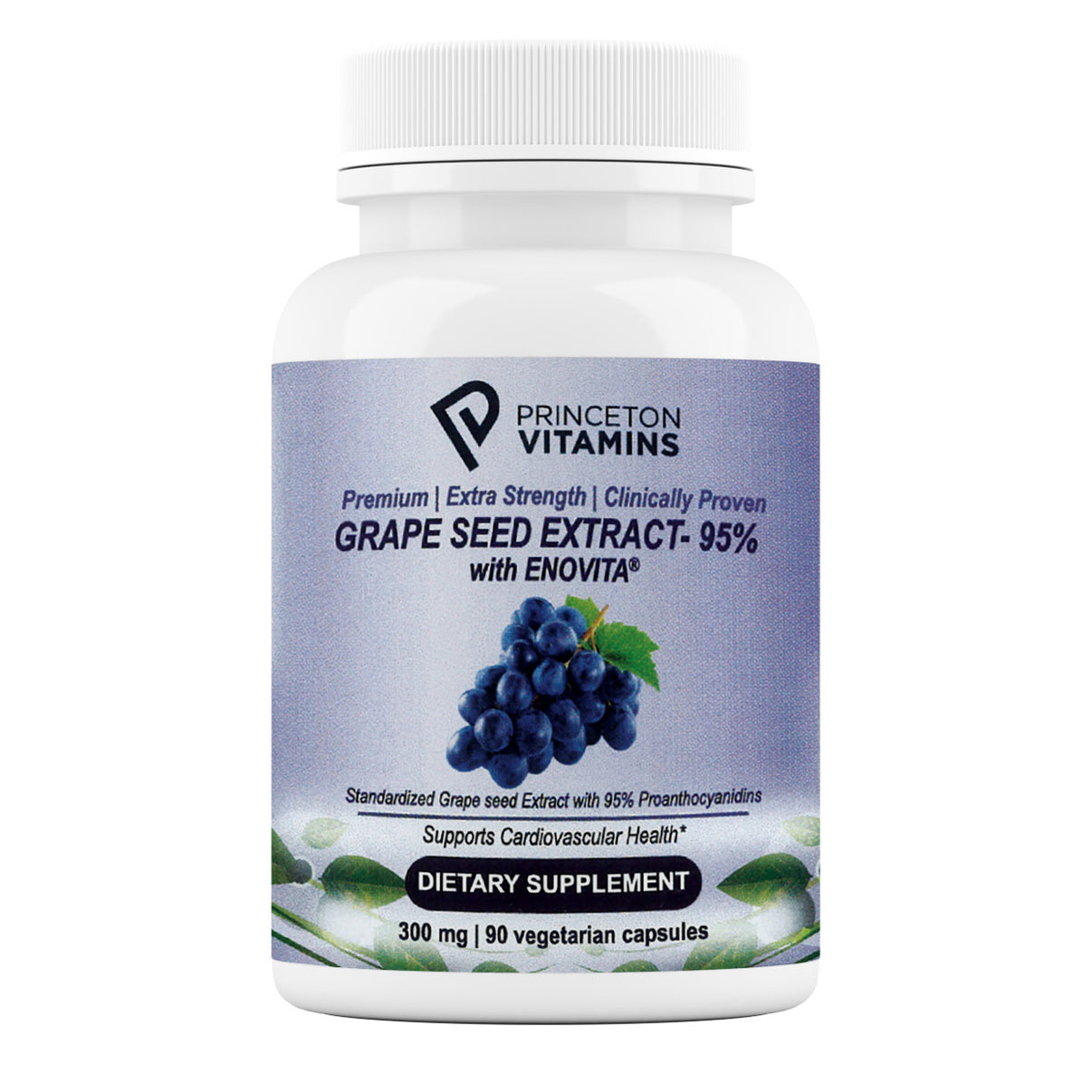 Grape Seed Extract 95 with ENOVITA®, 300mg 90 Veg Caps Princeton
